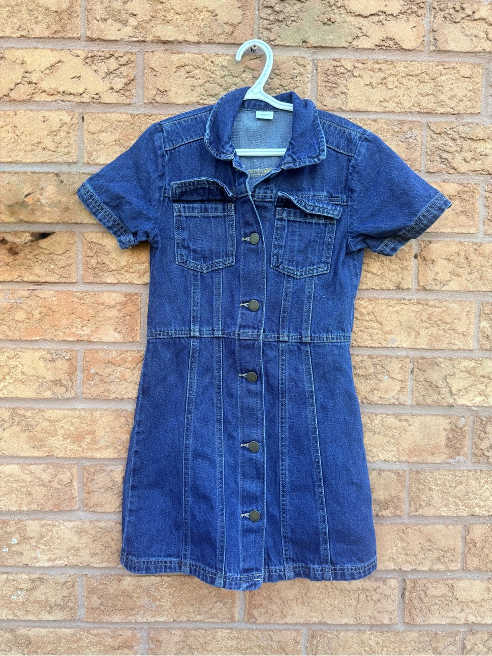 🌿2/$25 • NEXT Blue Denim Button-Front Cotton Dress